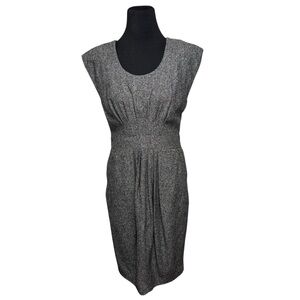 CYNTHIA STEFFE Womens Tweed Dress Wool Silk Black & White Career Dress SZ 10